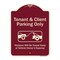 Signmission Designer Series-Tenant And Client Parking Violators Towed Away With Graph, 24" x 18", BU-1824-9751 A-DES-BU-1824-9751 - alternate 1